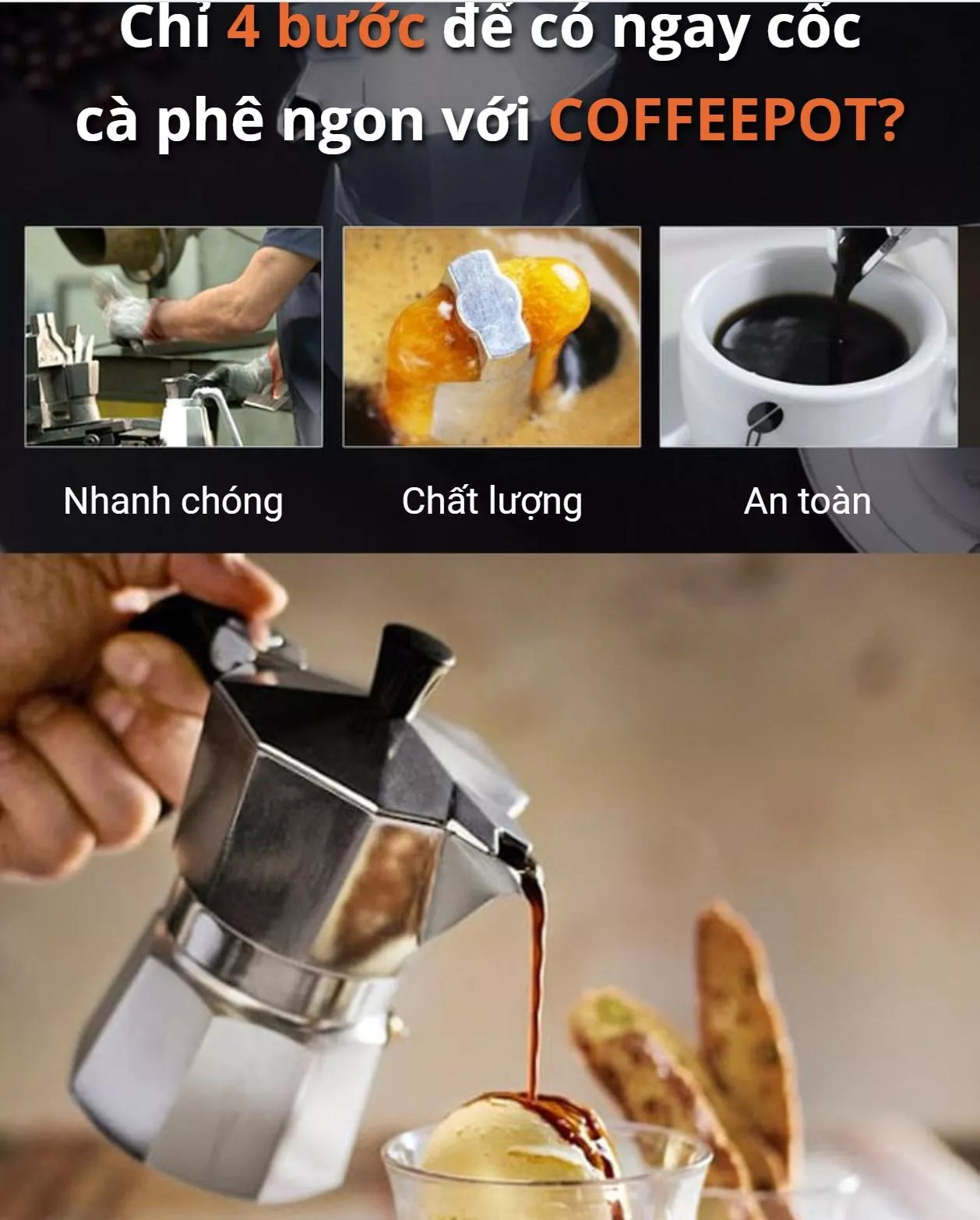 Bình pha cà phê - ấm pha trà kèm bếp điện đa năng - Máy pha cà phê mini - Bình trà - Pha cafe - Dụng cụ pha cà phê - caffee pot