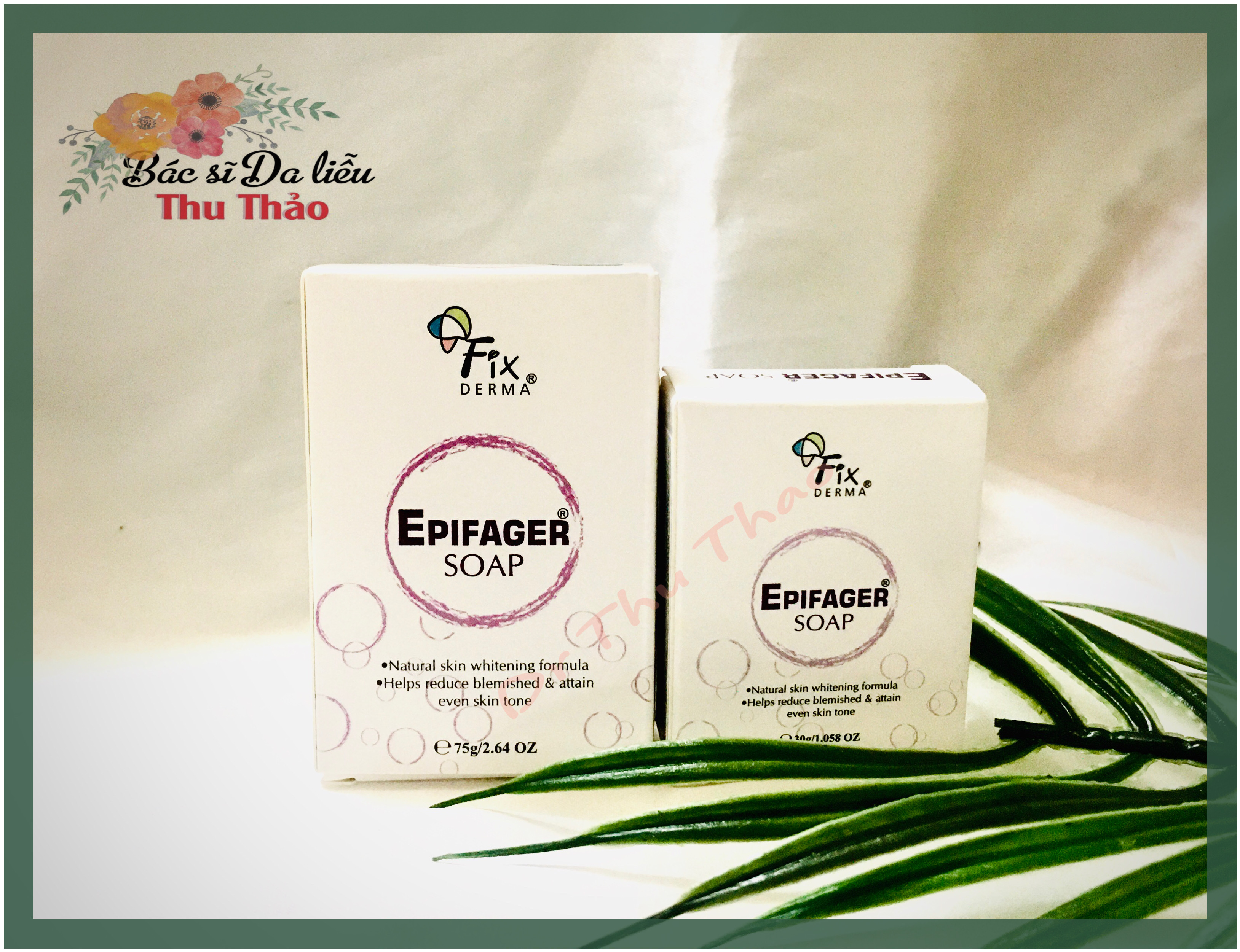[HCM][30-75g] XÀ PHÒNG HỖ TRỢ SÁNG DA FIXDERMA EPIFAGER SOAP