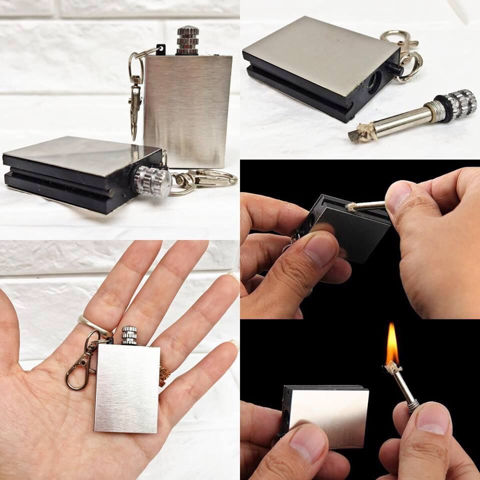 Móc Khóa Kiêm Hột quẹt, Bật Lửa Vĩnh Cữu