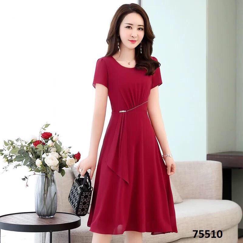 Váy dự tiệc công sở đính ngọc sang trọng