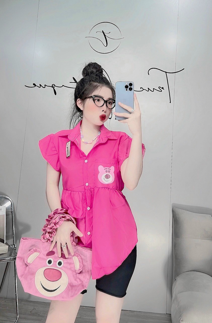 Set sơ mi gấu siêu xinh đáng yêu