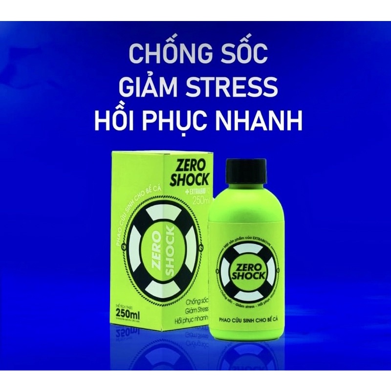 Extra Bio ZERO SHOCK - Chống Shock, Giảm Stress, Phục Hồi Nhanh Cho Cá Cảnh