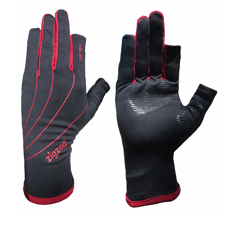 zigzag GLV00801- Găng tay Easy touch chống nắng UPF50+ (đen đỏ)