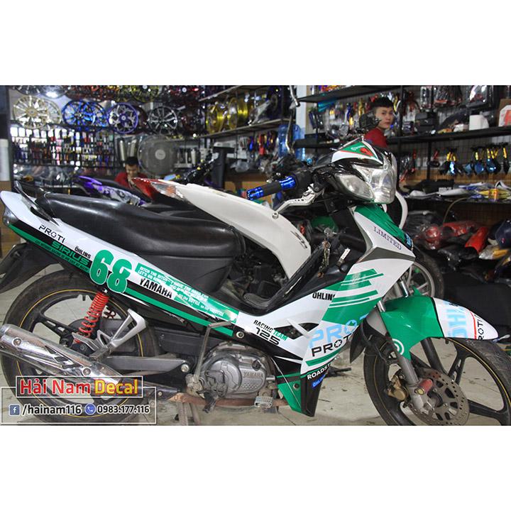Tem Trùm Sirius Trắng Xanh Racing Team