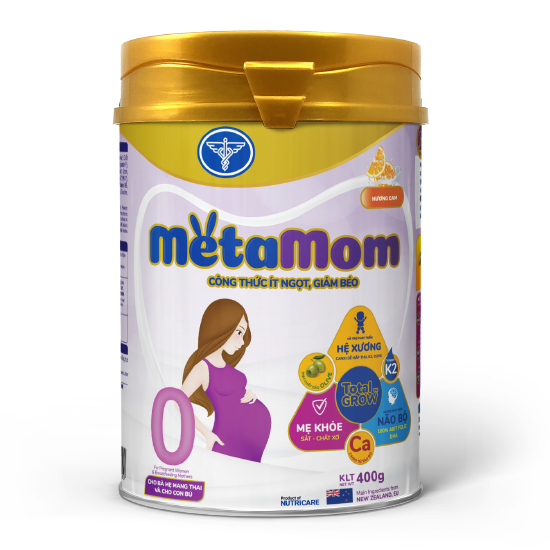 Sữa bầu Nutricare MetaMom 400g cho bà mẹ mang thai và cho con bú ít ngọt,