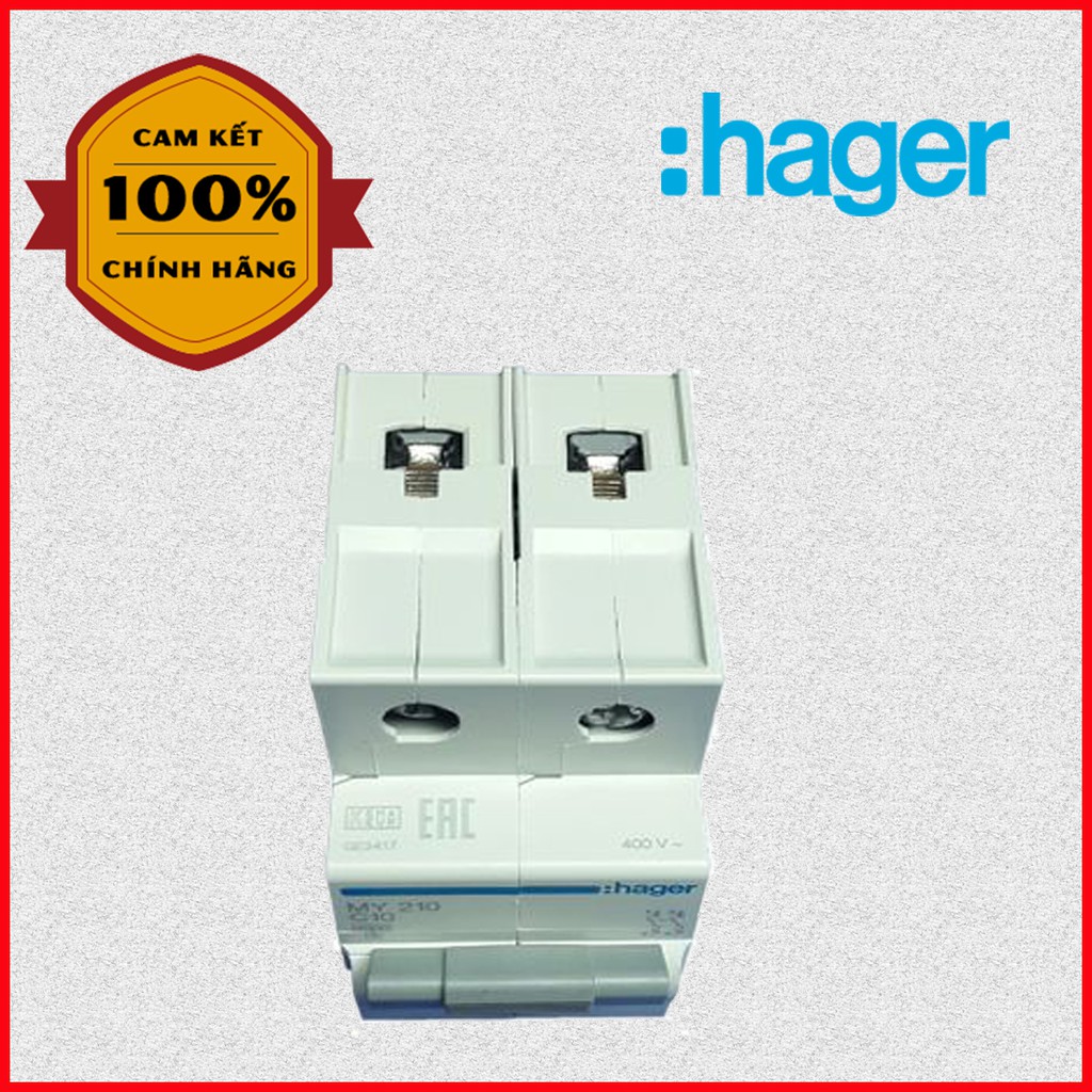 [HCM]Cầu Dao Tự Động MCB 2P 10A Hager - MY210E
