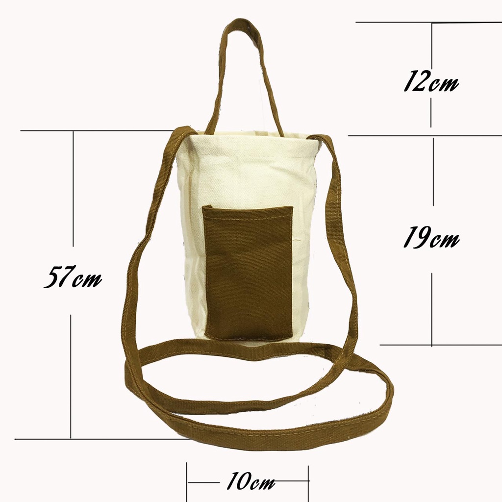 Túi Đựng Bình Nước XinhStore Mẫu Trơn
