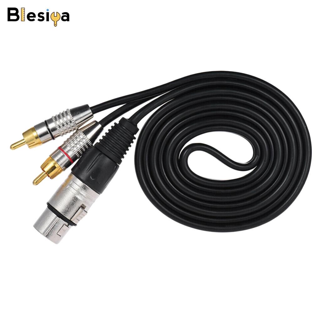 Blesiya loa giắc cắm đực 3 chấu xlr cho 2rca, đầu nối cáp chia âm thanh