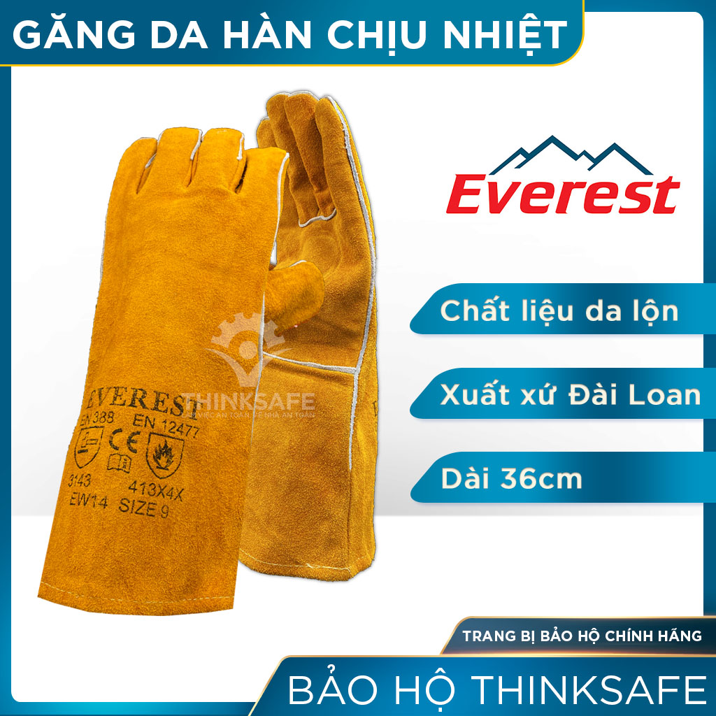 Everest EW14 flame retardant solar powered gloves heat resistant multi-function gloves for soldering iron-Intl