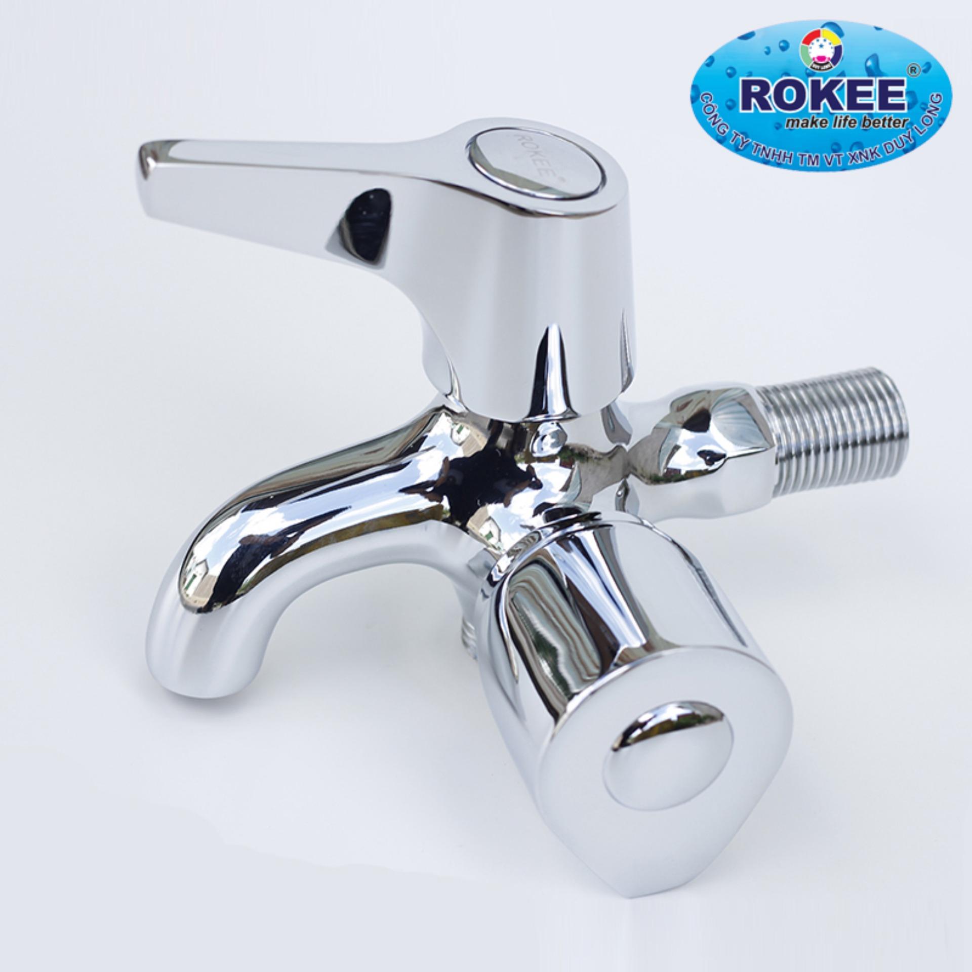 Củ sen lạnh nhà tắm Rokee RV460 (Trắng bạc)