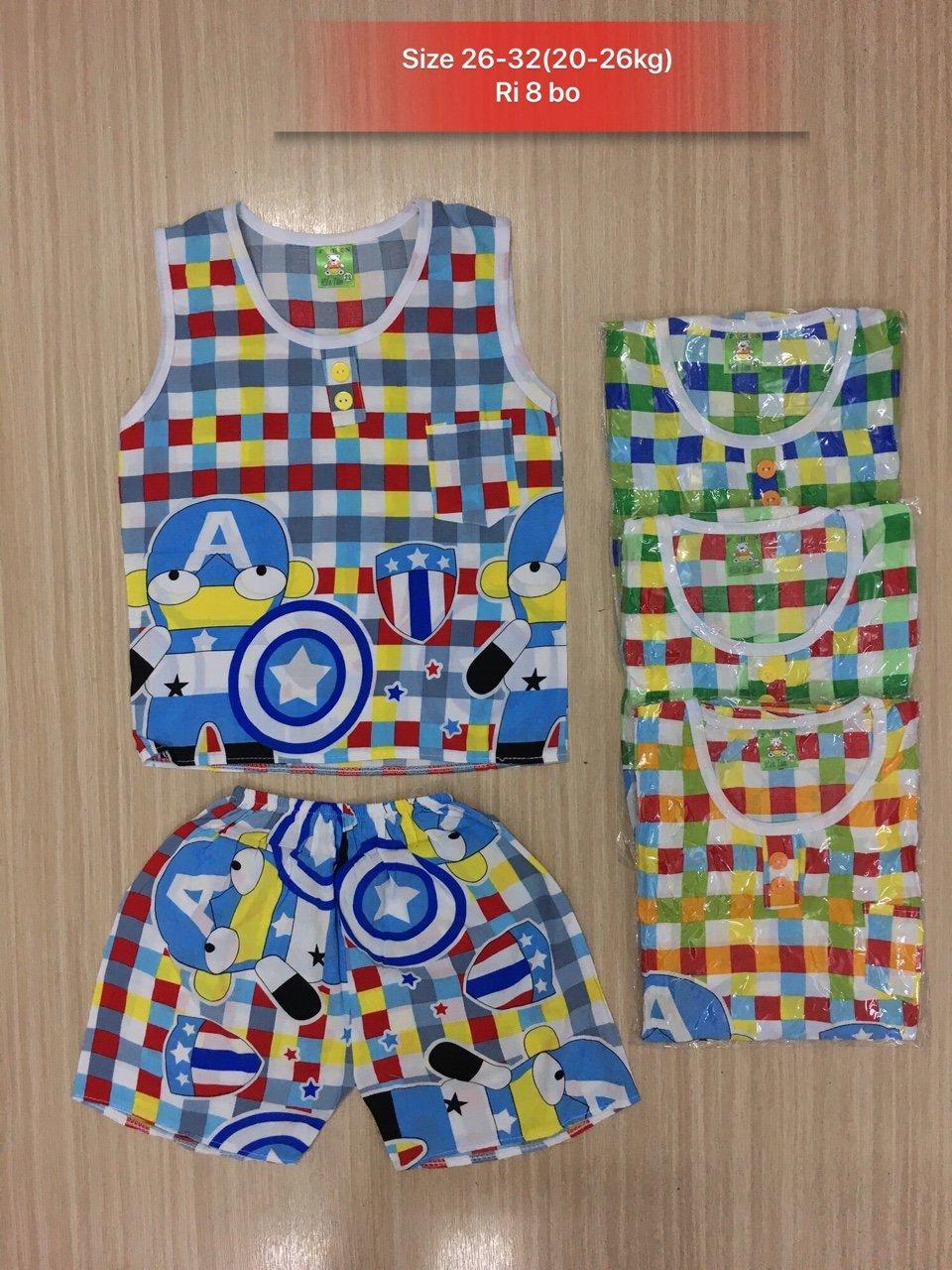 Combo 5 bộ đồ lanh cho bé trai ,gái 5-27kg