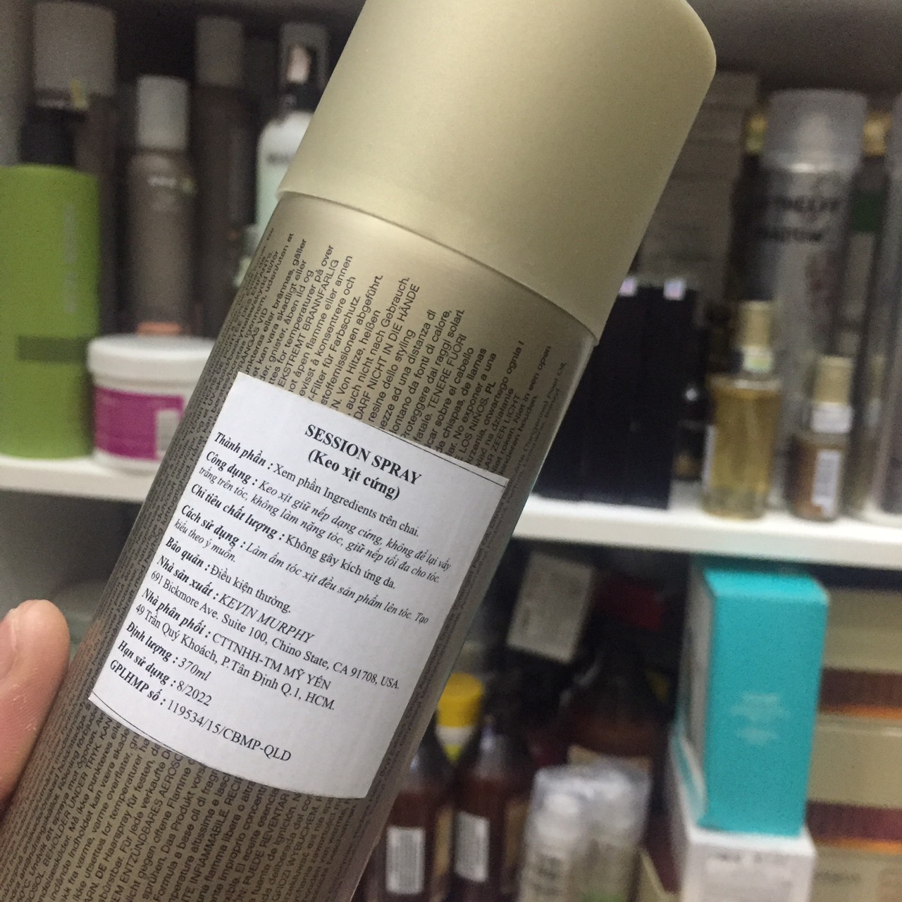 Gôm xịt dạng cứng KEVIN.MURPHY SESSION SPRAY 370ml