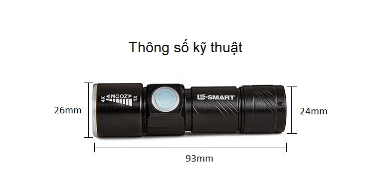 Mini portable USB rechargeable flashlight HN-Q5