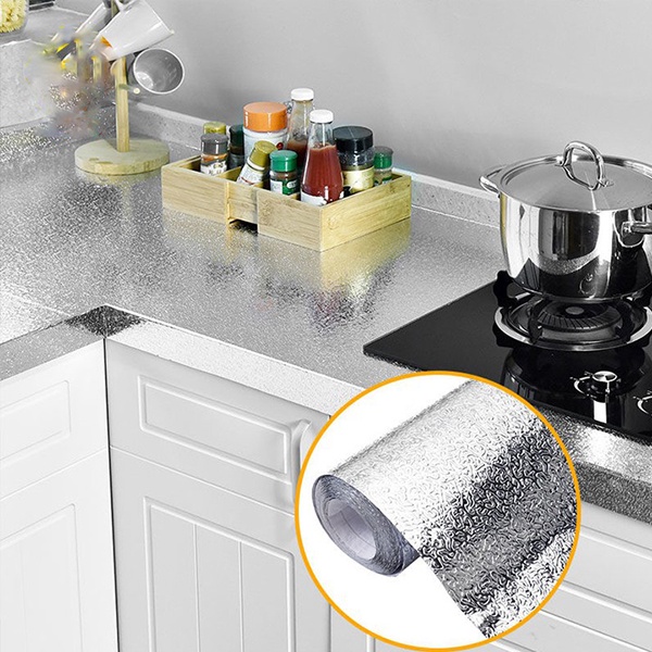 Cuộn Giấy Bạc Dán Bếp Dán Tường Cách Nhiệt Chống Thấm 2m*60cm