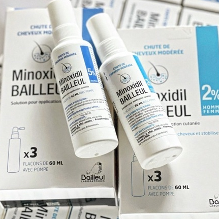 [Nội Địa Pháp] Xịt Mọc Tóc Giảm Rụng Tóc Minoxidil Bailleul 2%