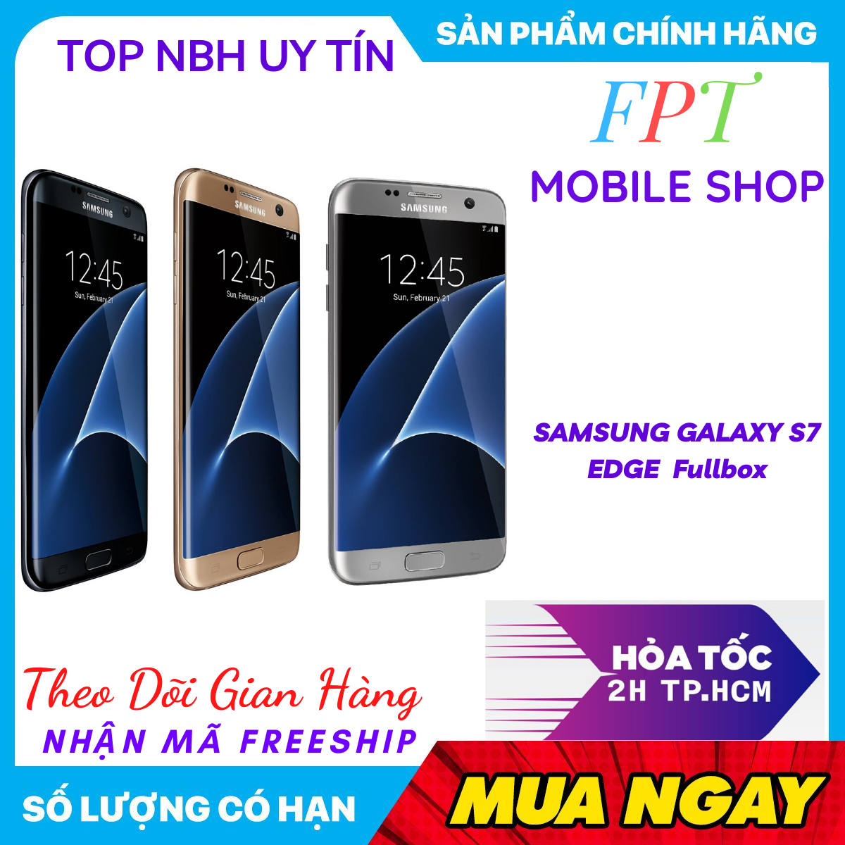 [HCM]Điện thoại Samsung Galaxy S7 Edge 2 Sim Màn Cong Ram 4Gb