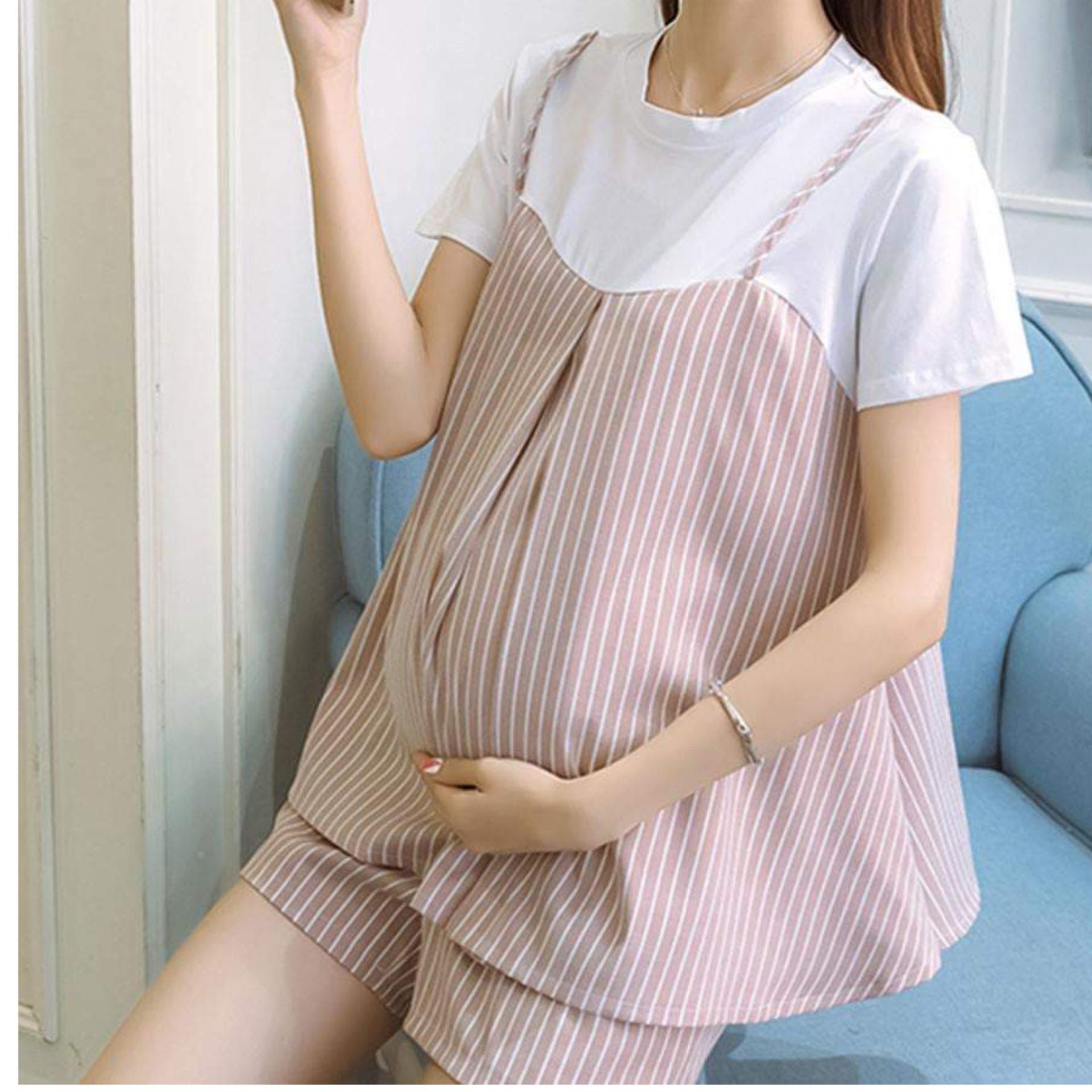 bộ đồ bầu mặc nhà kiểu dáng trẻ trung