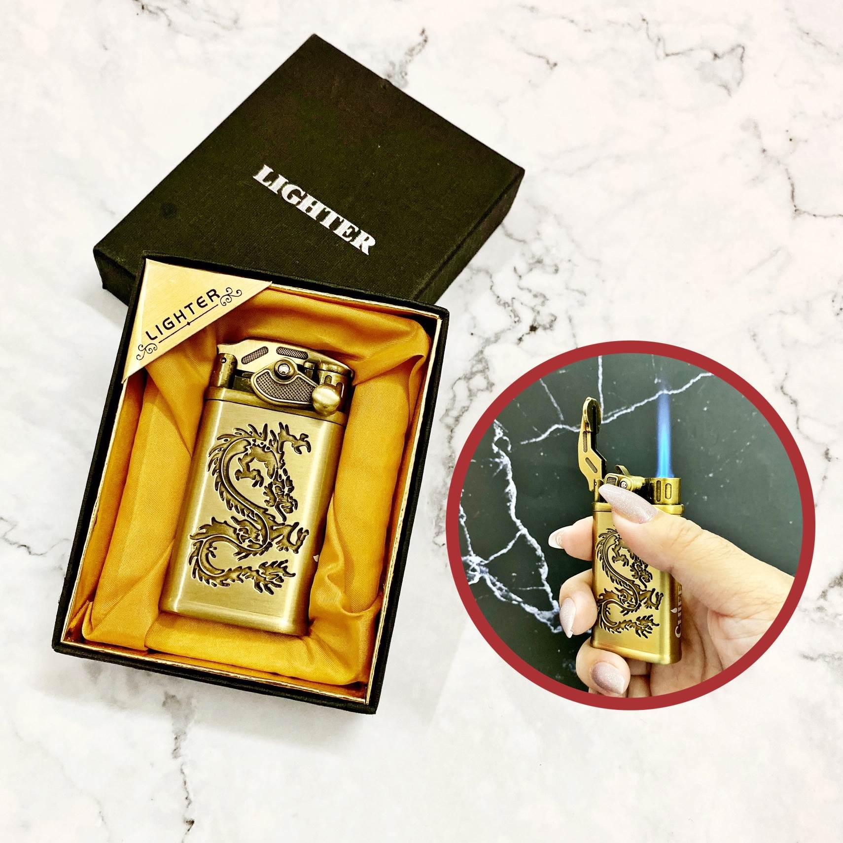Cf020 Chief Dragon Lighter with Hand Ignition - Uses Gas