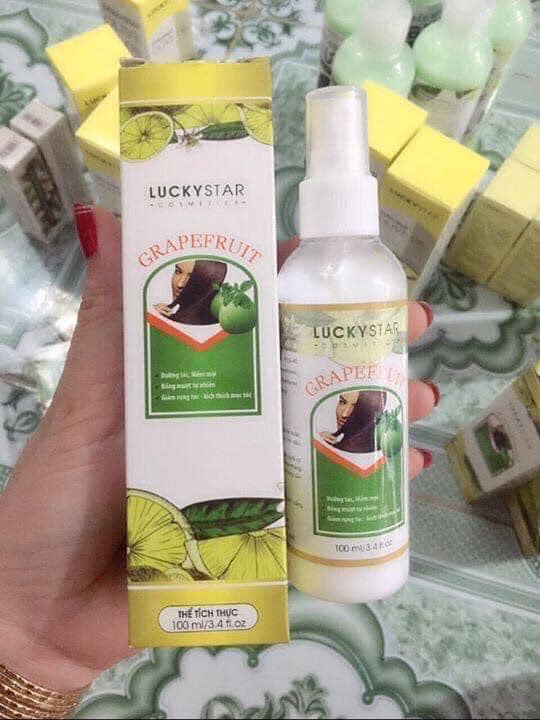 XỊT DƯỠNG TÓC TINH DẦU BƯỞI LUCKY STAR 100ML