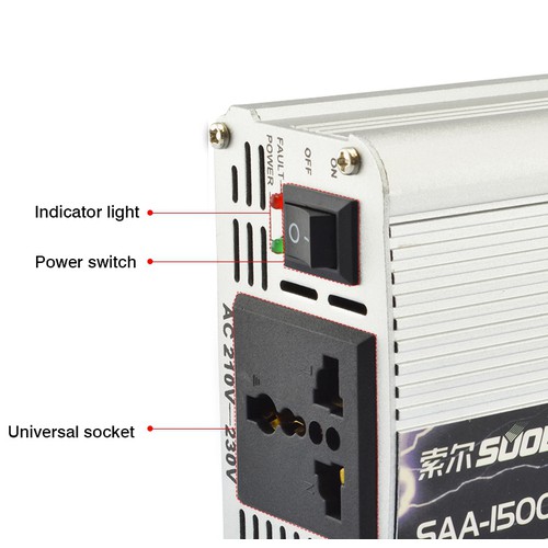[HCM]Bộ đổi điện 1500W 12V sang 220V - SAA-1500A