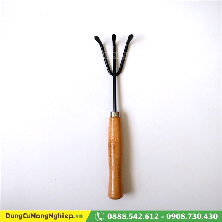 Bộ dụng cụ làm vườn mini 3 món cán gỗ