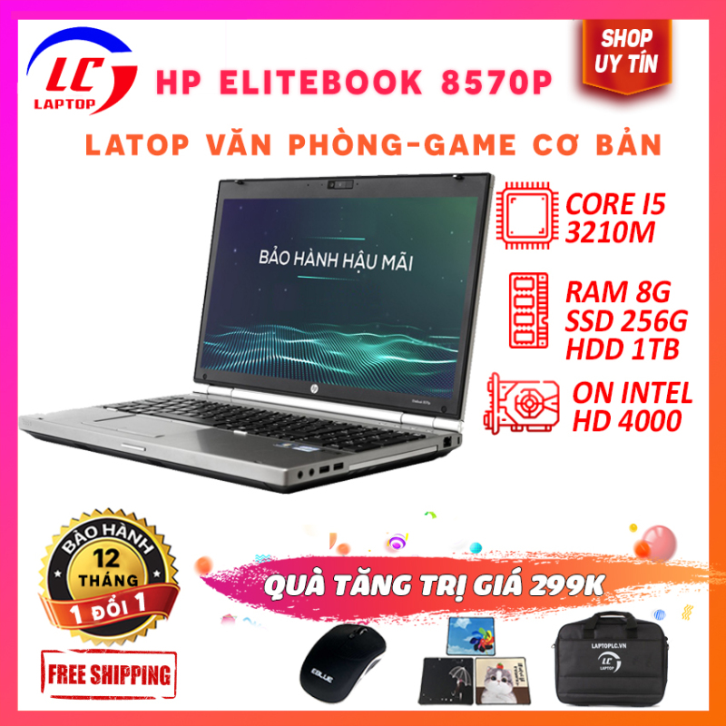 Laptop Làm Việc Hành Chính, Laptop Cơ Bản Giá Rẻ HP Elitebook 8570p, i5-3210M, Card On Intel HD 4000, Màn 15.6 HD, LaptopLC298