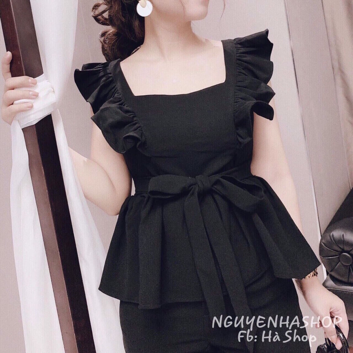 SÉT BỘ BÈO VAI CỘT NƠ EO XINH XINH