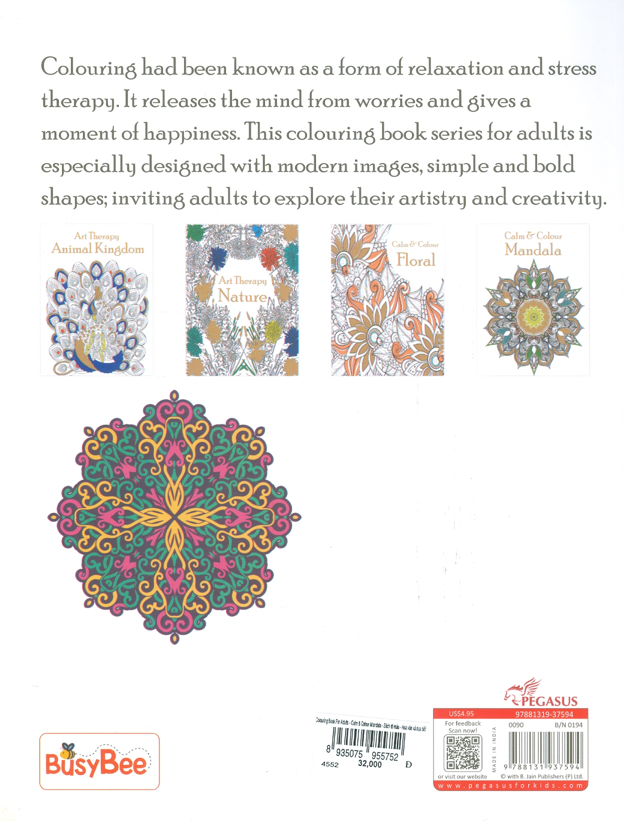 Calm & Colour Mandala (Sách tô màu - Hoa văn và họa tiết)