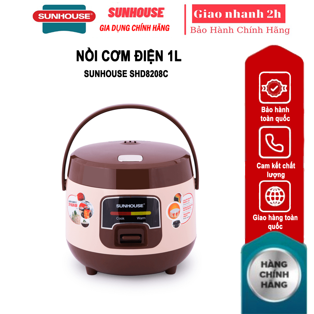 Nồi cơm điện 1l Sunhouse SHD8208C