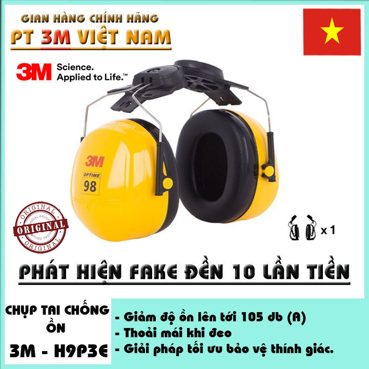 Chụp tai chống ồn gắn mũ 3M H9P3E