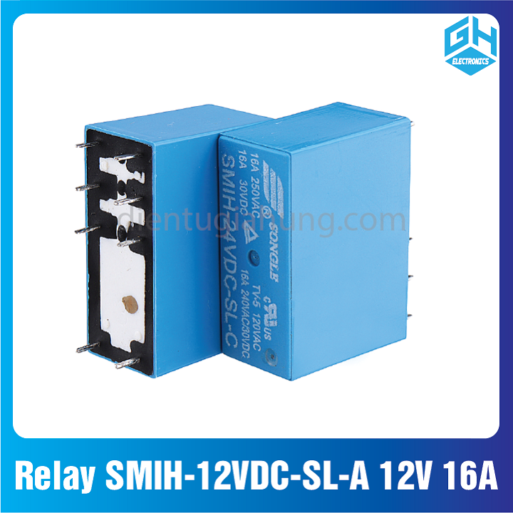 Relay smih-12vdc-sl-a,sl-c loại 12v 16a 6 chân 8 chân
