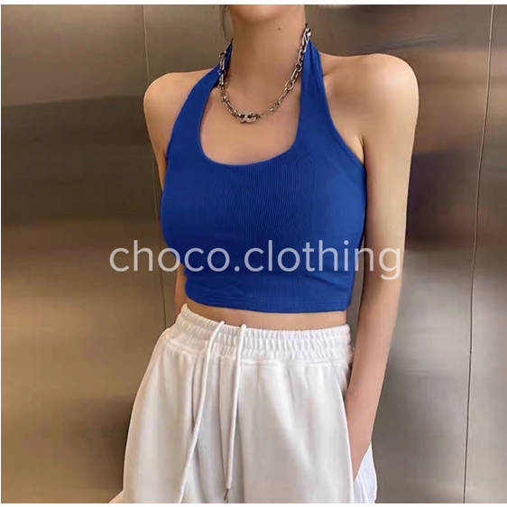 Áo crop cổ yếm trendy