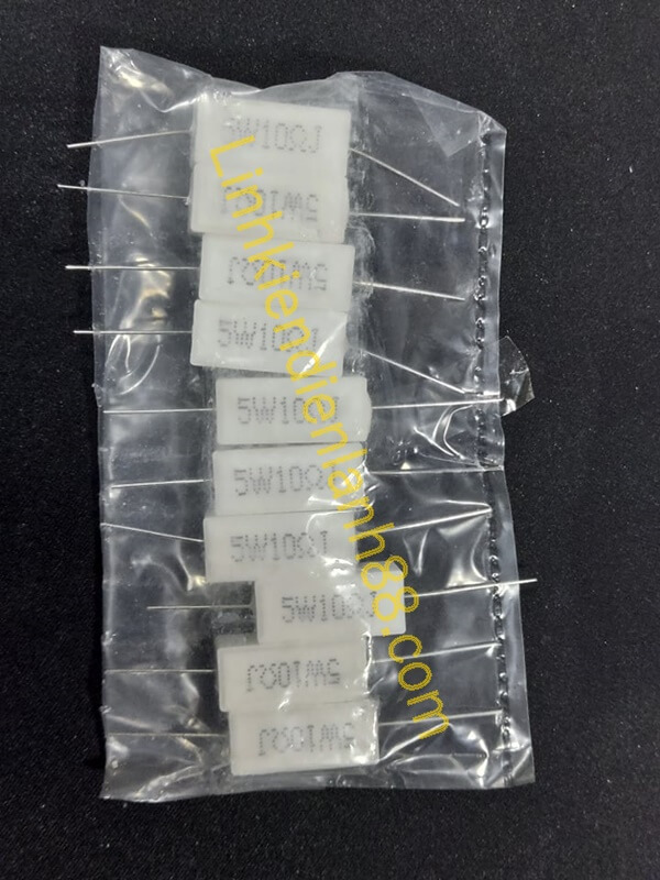 10 cái Trở sứ 10R 5W 5% mới !