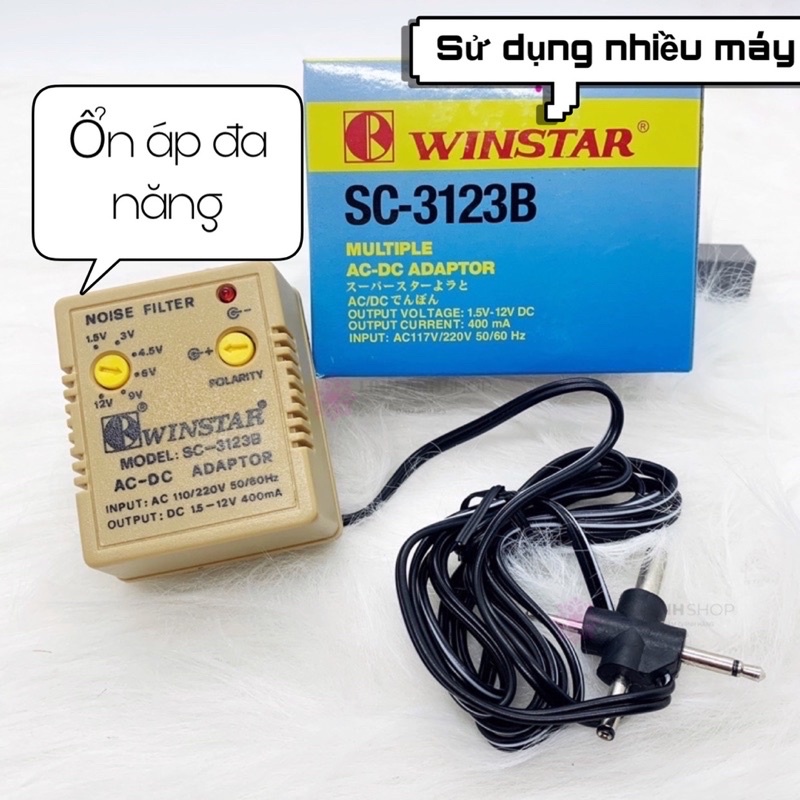Ổn áp Cục sạc adapter Winstar chuyển đổi dành cho máy phun xăm