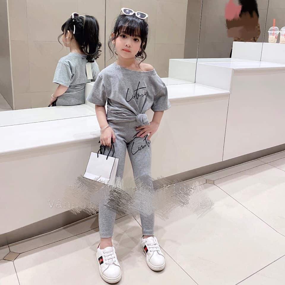 bộ áo quần legging bé gái