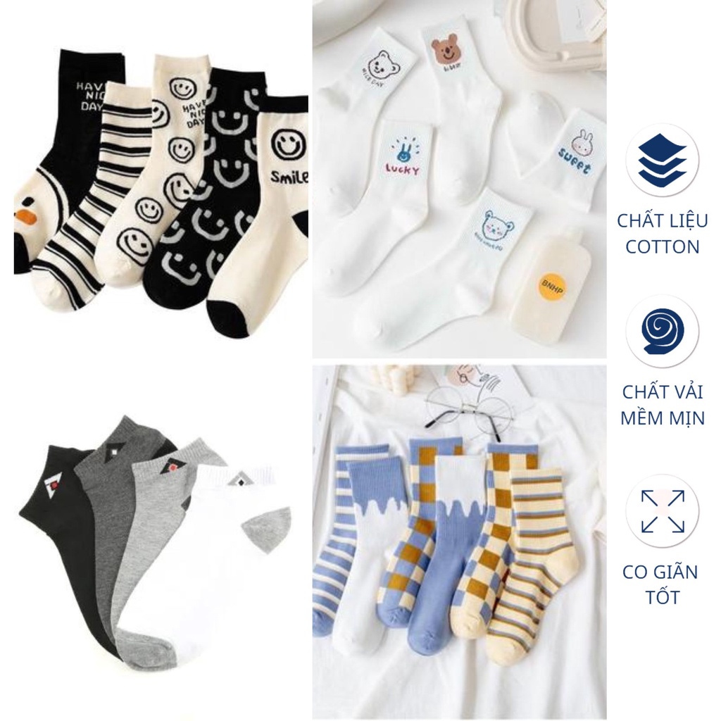 Bộ 10 đôi Vớ Nam cổ ngắn Tất Nam đi giày kháng khuẩn tất mùa hè thông hơi thoáng khí chống thối chân Chống Hôi Chân Chống Tụt Gót Không Bai Nhão Xuất Nhật - Guty Home