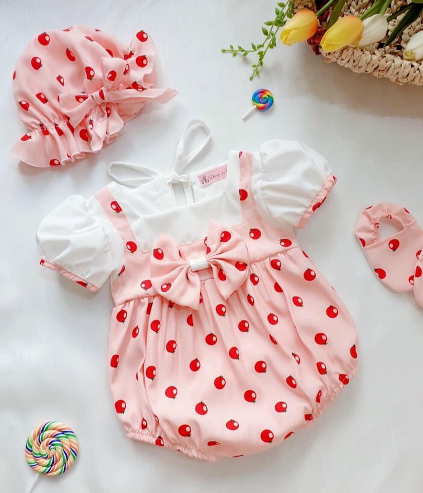 [ CÓ QUÀ TẶNG 🎁] Body áo liền quần cho bé đầy tháng, thôi nôi