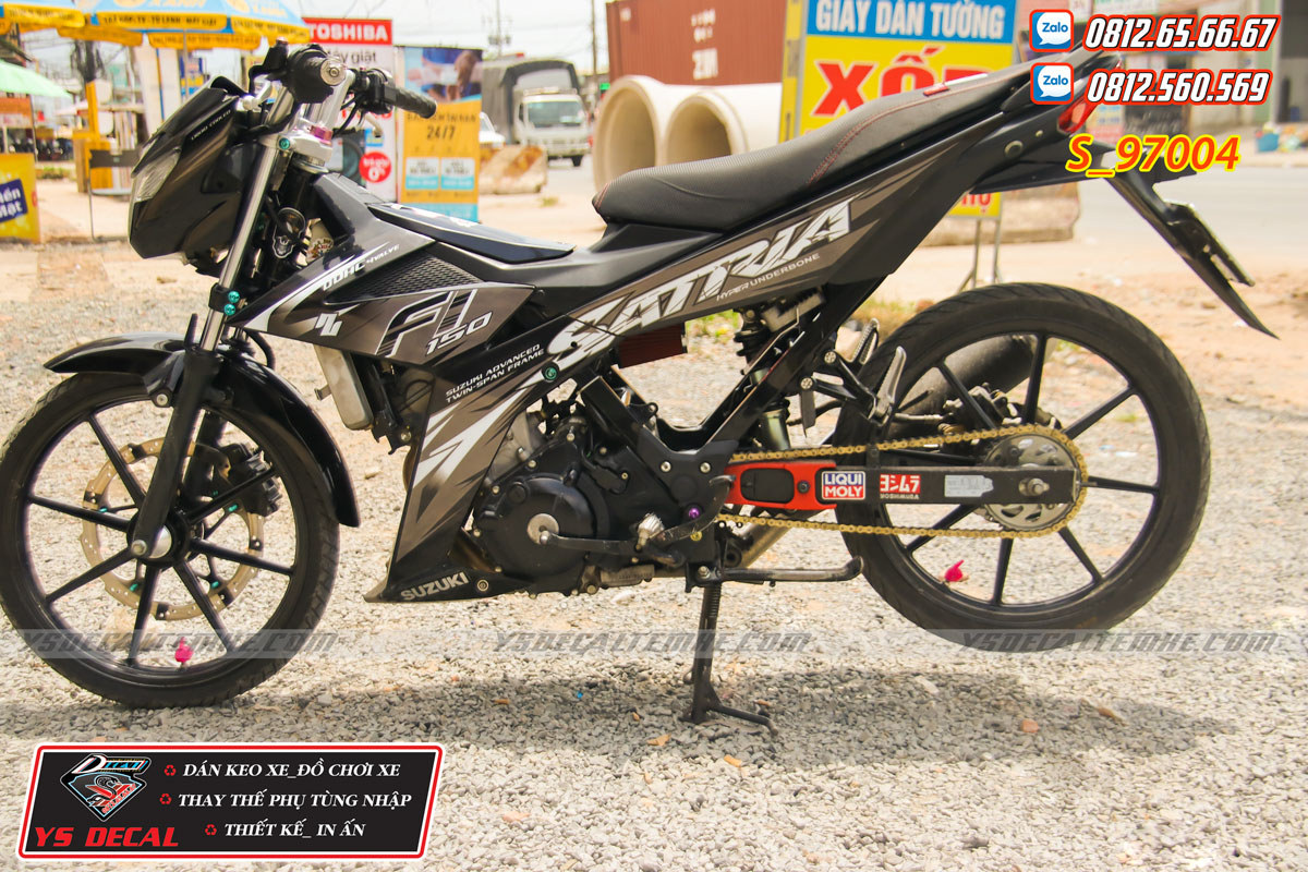Tem rời Satria,Raider fi xám đen. Có thể đổi màu