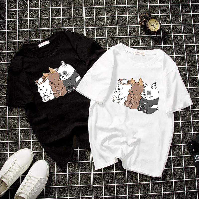 ÁO ĐÔI, ÁO GIA ĐÌNH IN HÌNH 3 CHÚ GẤU CUTE