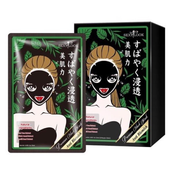 Mặt Nạ Tràm Trà Kiểm Soát Dầu & Mụn Sexylook Tea Tree Anti Blemish Black Facial Mask