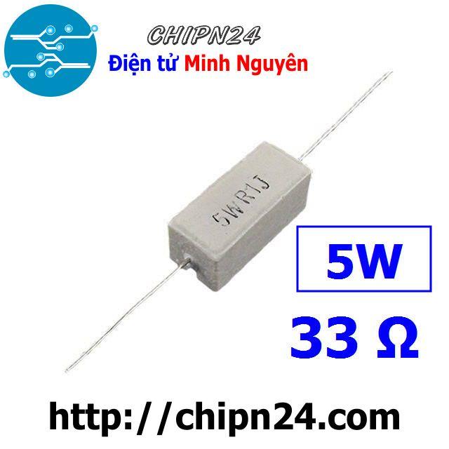 [3 con] (F137) Điện Trở Công Suất 33R 5W