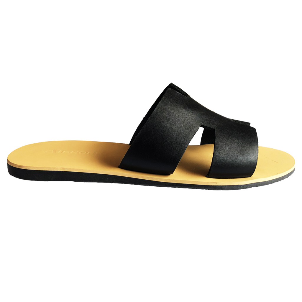 Dép nam da bò atshoes - dép nam chữ h - hat21