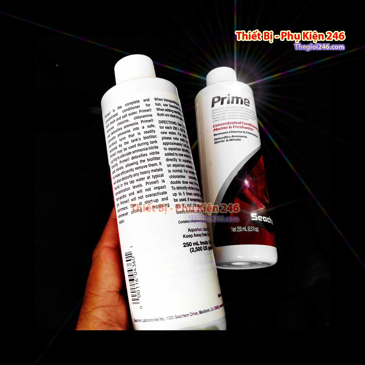 Seachem Prime 250ml  Khử Độc Nước Cấp Tốc Dành Cho Hồ Cá Rồng