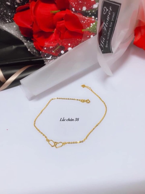 Lắc chân nữ cao cấp vàng tây