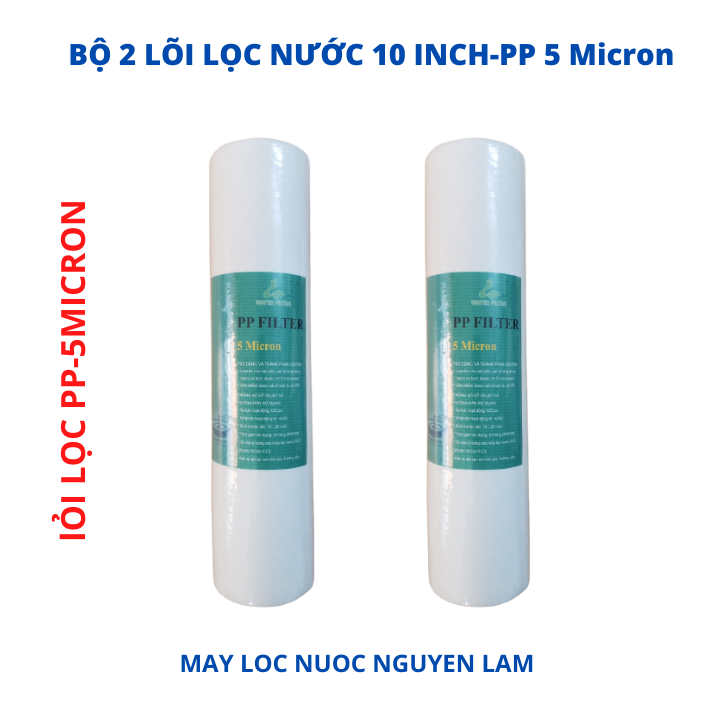(HCM) Lõi Lọc Nước 10 Inch PP-5 Micron - (Lõi Lọc Thô Số 1)