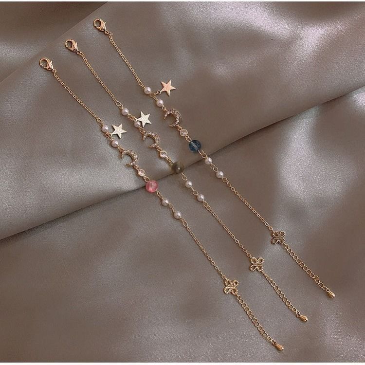 Vòng đeo tay Vòng tay nữ đẹp hình ngôi sao/mặt trăng dễ thương phong cách Hàn Quốc