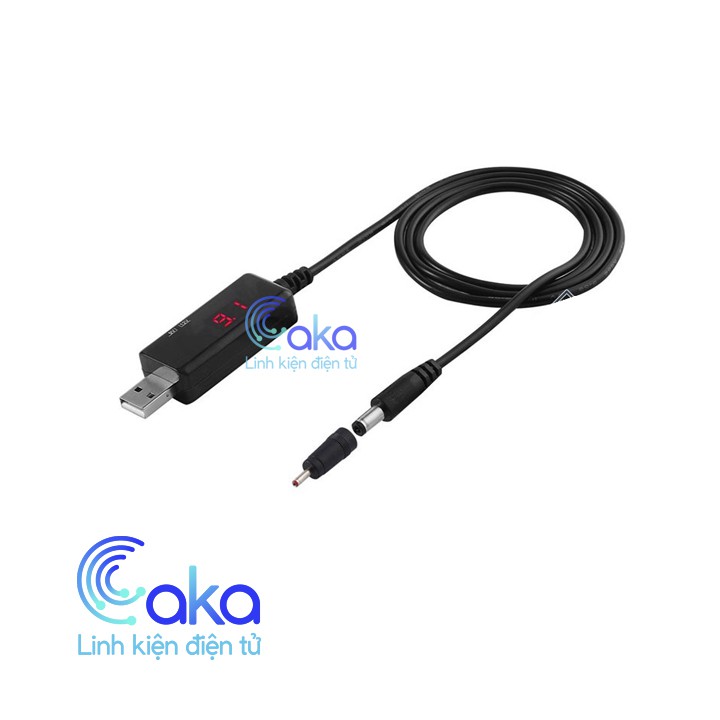 Cáp USB chuyển đổi 5V sang 9V 12V jack dc 5.5x2.1mm