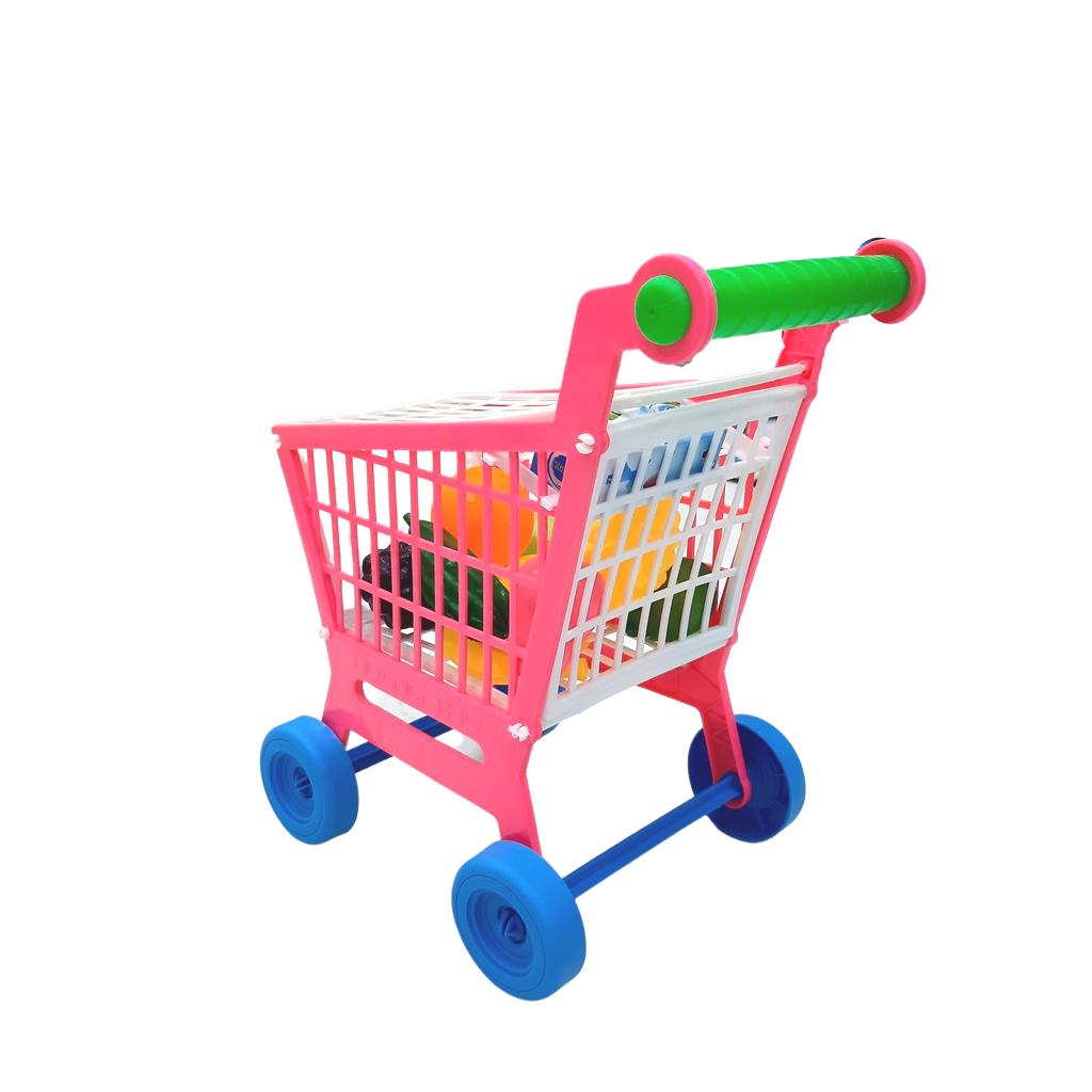 Đồ chơi xe đẩy siêu thị cho bé có trái cây HT7660
