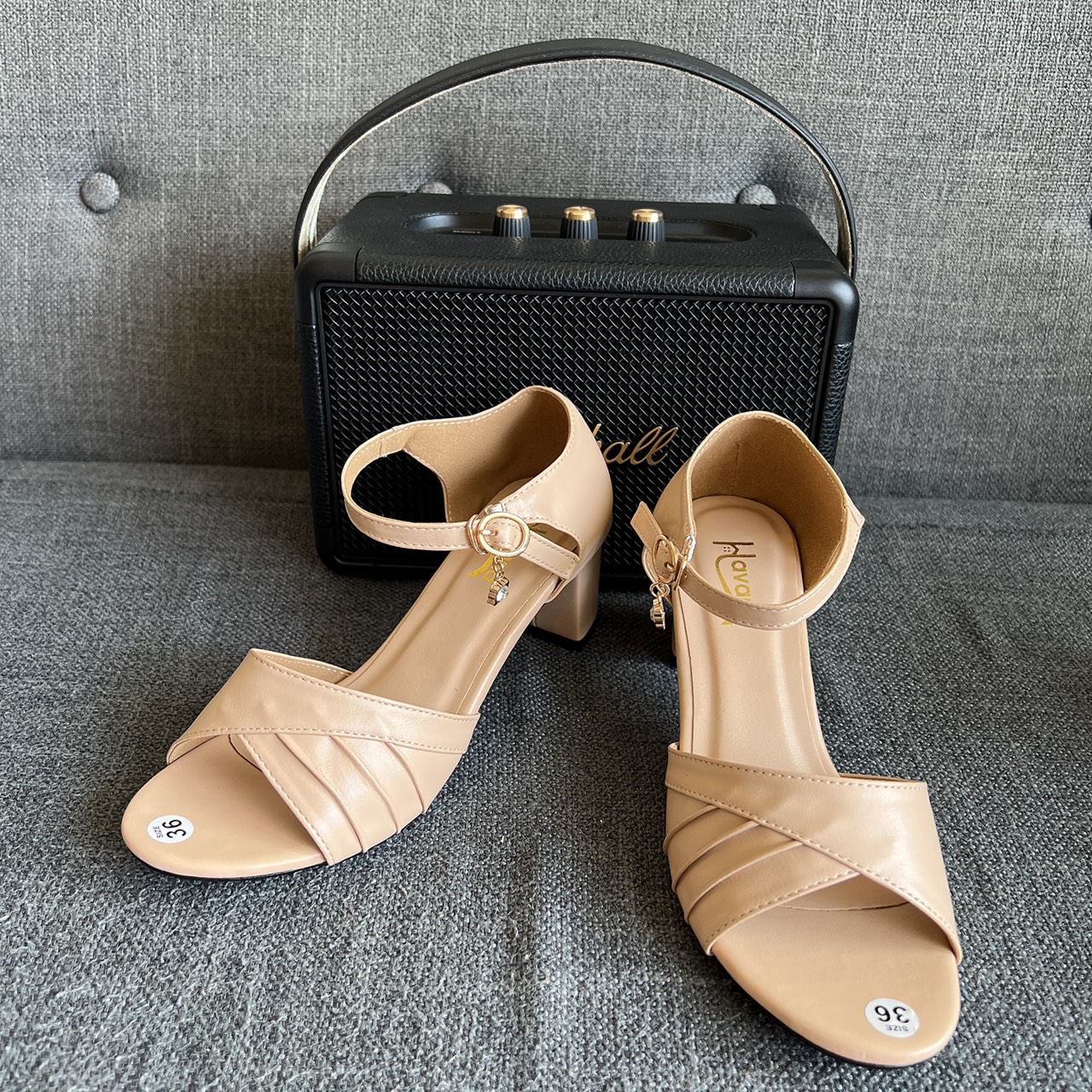 GIÀY BÚP BÊ HỞ MŨI BÍT GÓT CAO 6CM CHUẨN SIZE 36 ĐẾN 40