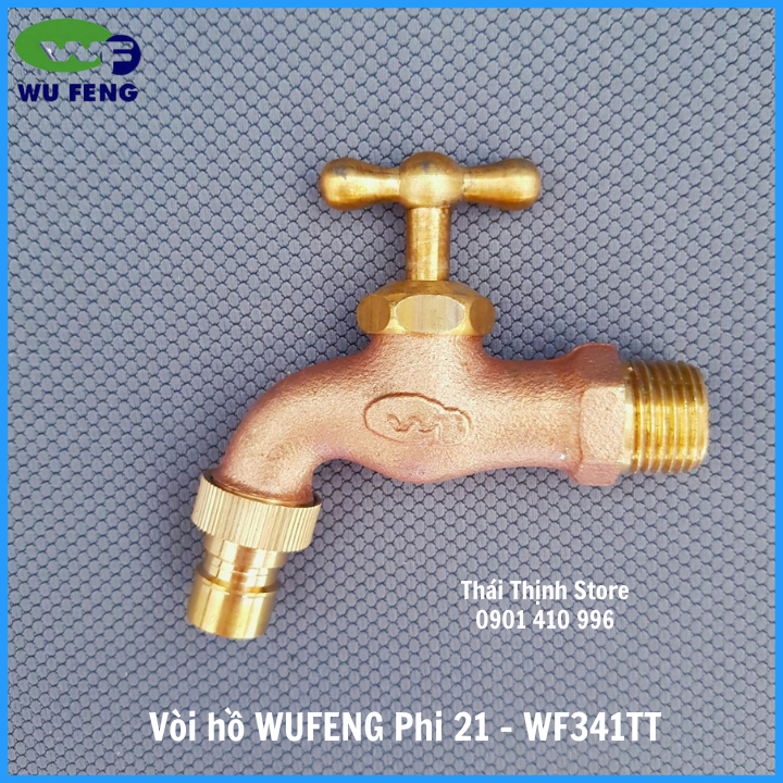 Vòi hồ đồng tay vặn có mỏ WUFENG Phi 21mm WF341TT - Thái Thịnh Store